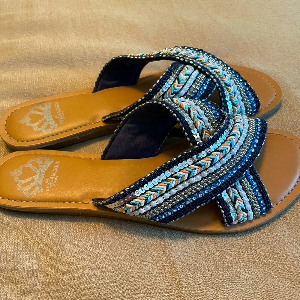 Women's Beaded Sandals from Fergalicious- Multicolor - Picture 2 of 5
